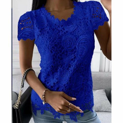 Lacy short sleeve top - Busy Bee Bazaar