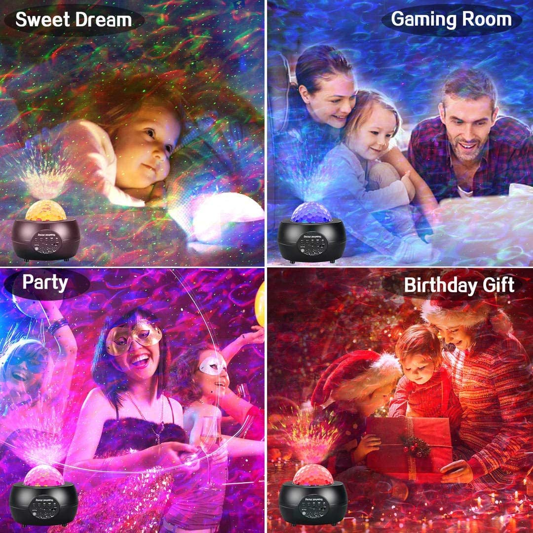 LED Night Light Starry Sky Projector with Bluetooth Wireless Speaker - Busy Bee Bazaar