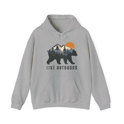 Live Outside Bear in the Mountains hoodie - Busy Bee Bazaar