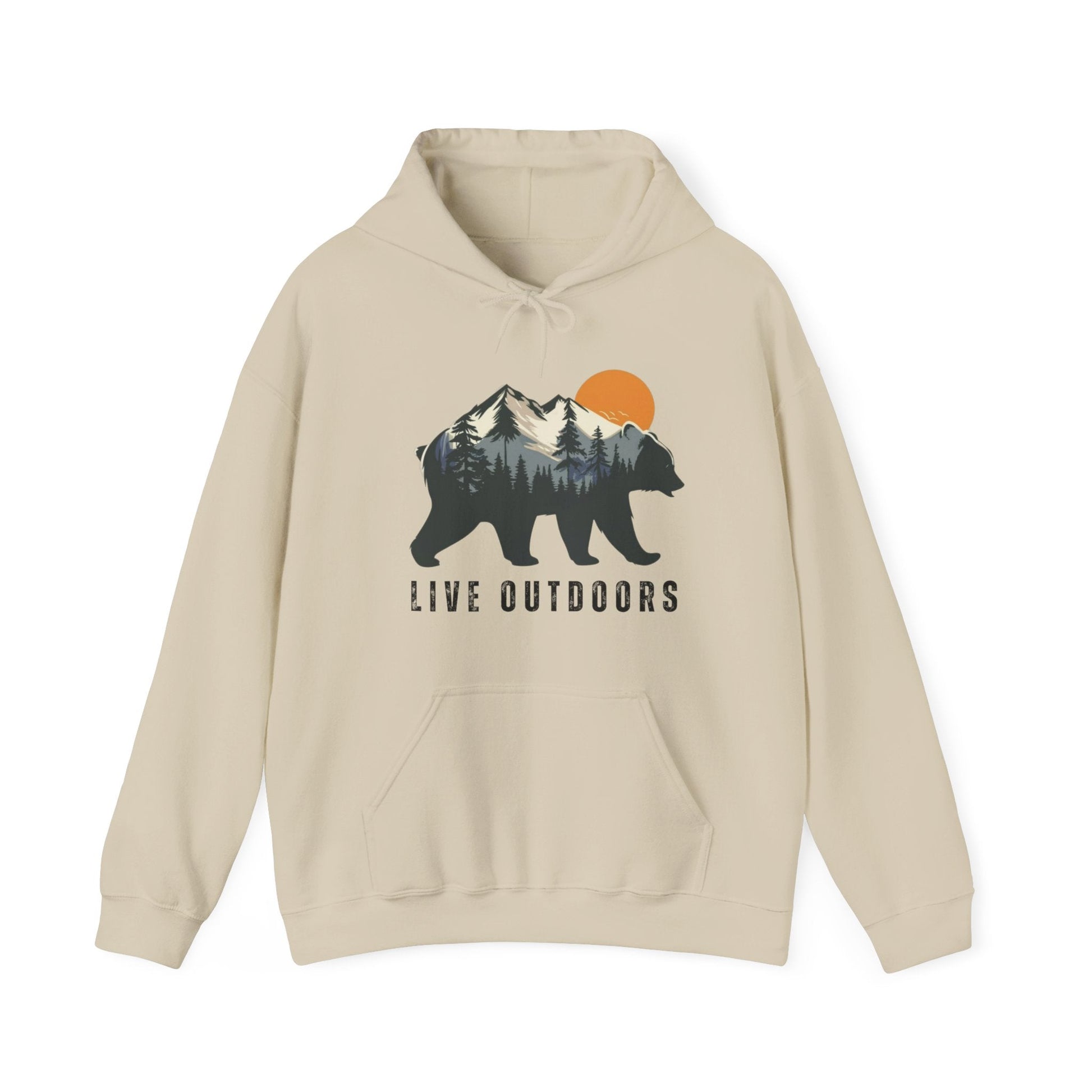 Live Outside Bear in the Mountains hoodie - Busy Bee Bazaar