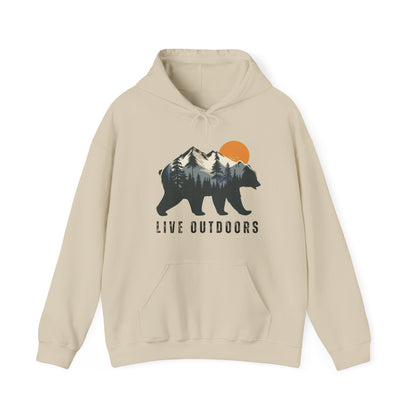 Live Outside Bear in the Mountains hoodie - Busy Bee Bazaar