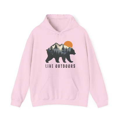 Live Outside Bear in the Mountains hoodie - Busy Bee Bazaar