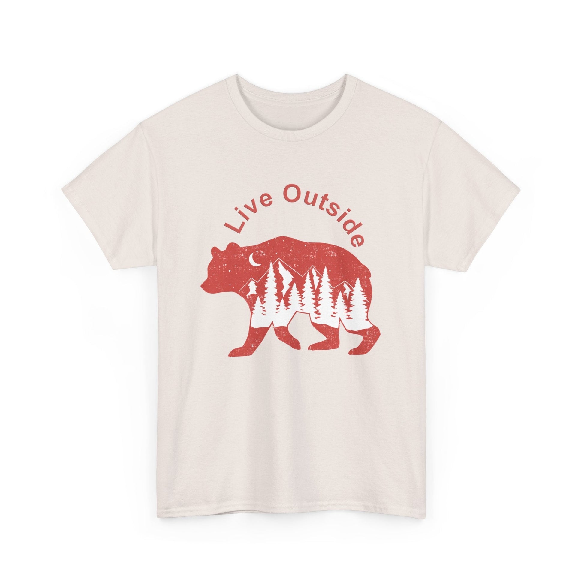 Live Outside Bear Unisex Heavy Cotton Tee - Busy Bee Bazaar