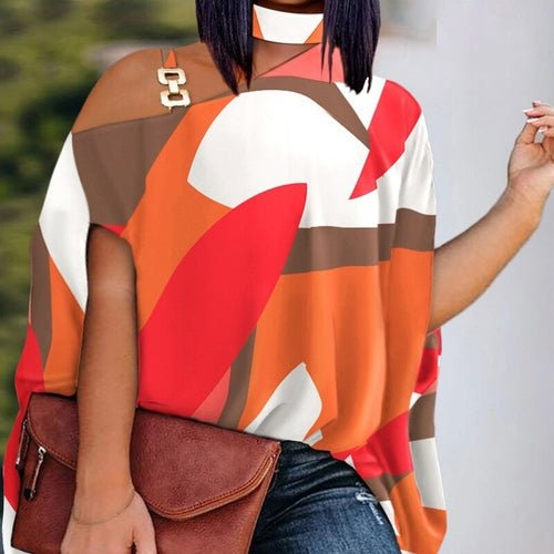 Loose Hollow Out Halter Short Batwing Sleeve Top Blouses Streetwear - Busy Bee Bazaar