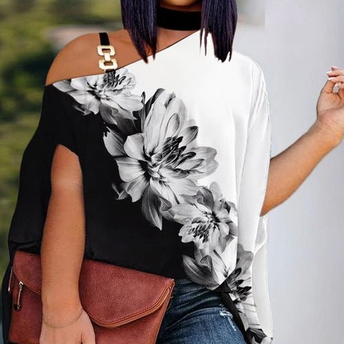 Loose Hollow Out Halter Short Batwing Sleeve Top Blouses Streetwear - Busy Bee Bazaar