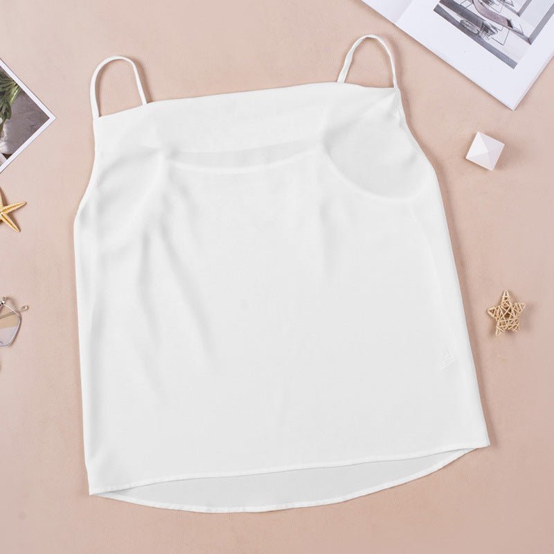 Loose V-neck Chiffon Tank Top - Busy Bee Bazaar
