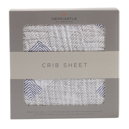 Mountain Peak Cotton Muslin Crib Sheet - Busy Bee Bazaar