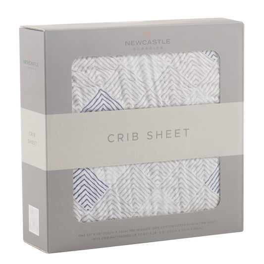 Mountain Peak Cotton Muslin Crib Sheet - Busy Bee Bazaar