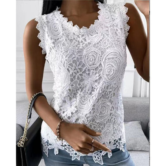 New Top Vest Lace Shirt - Busy Bee Bazaar