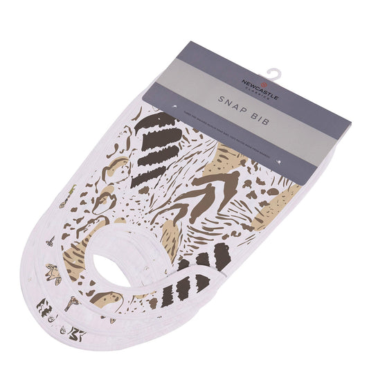 On The Savannah Bamboo Muslin Snap Bibs 3PK - Busy Bee Bazaar