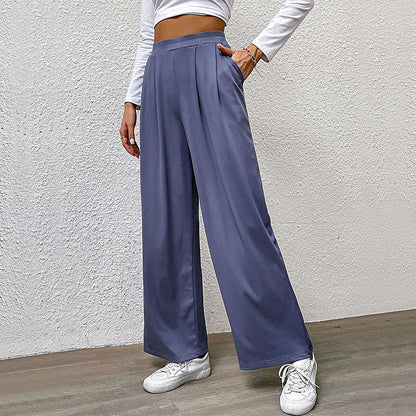 Pleated Casual Wide-Leg Pants - Busy Bee Bazaar