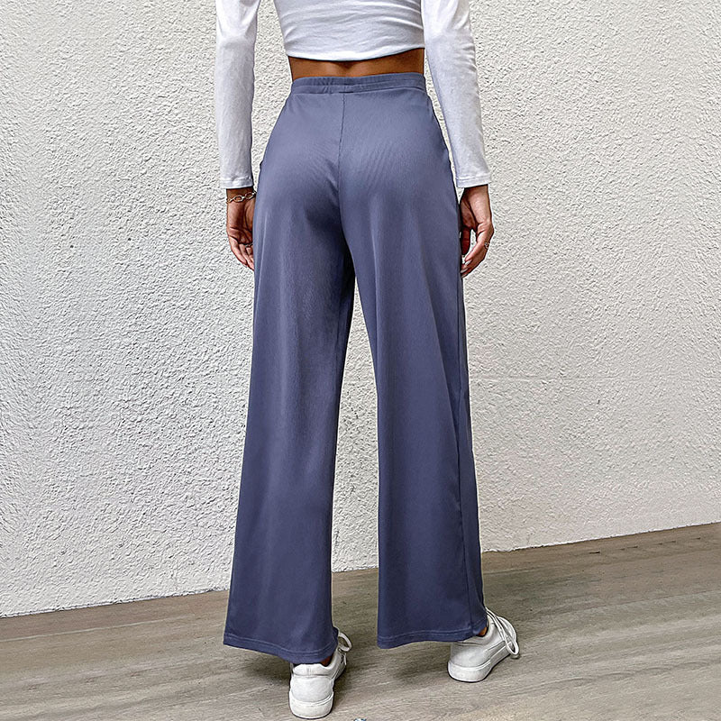 Pleated Casual Wide-Leg Pants - Busy Bee Bazaar
