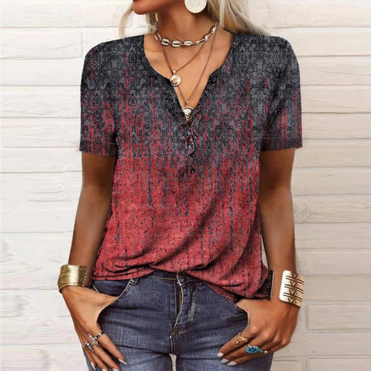 Printed national fashion T-shirt woman - Busy Bee Bazaar