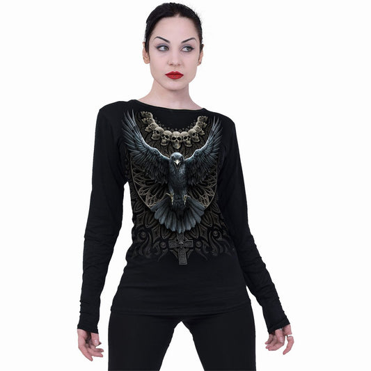 RAVEN SKULL - Baggy Top Black - Busy Bee Bazaar