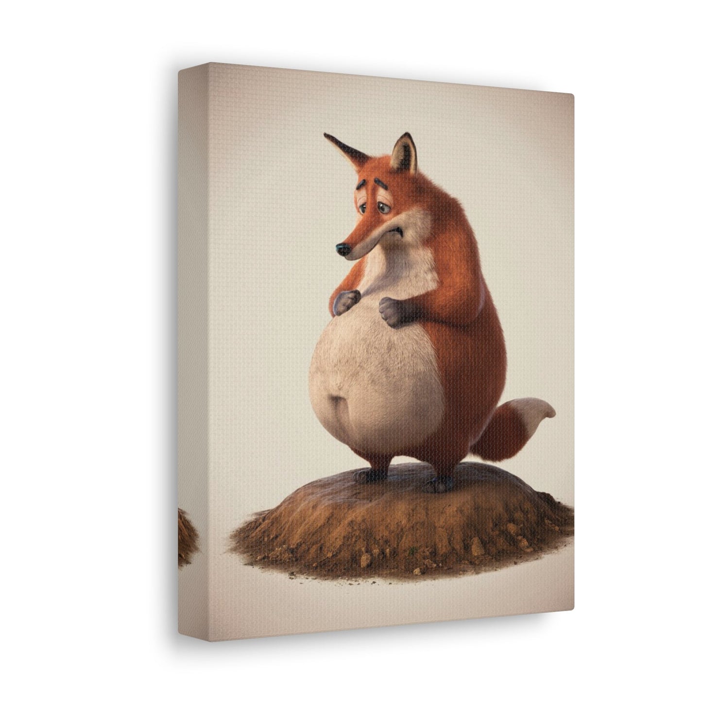 Sad Fat Fox Canvas Gallery Wraps - Busy Bee Bazaar