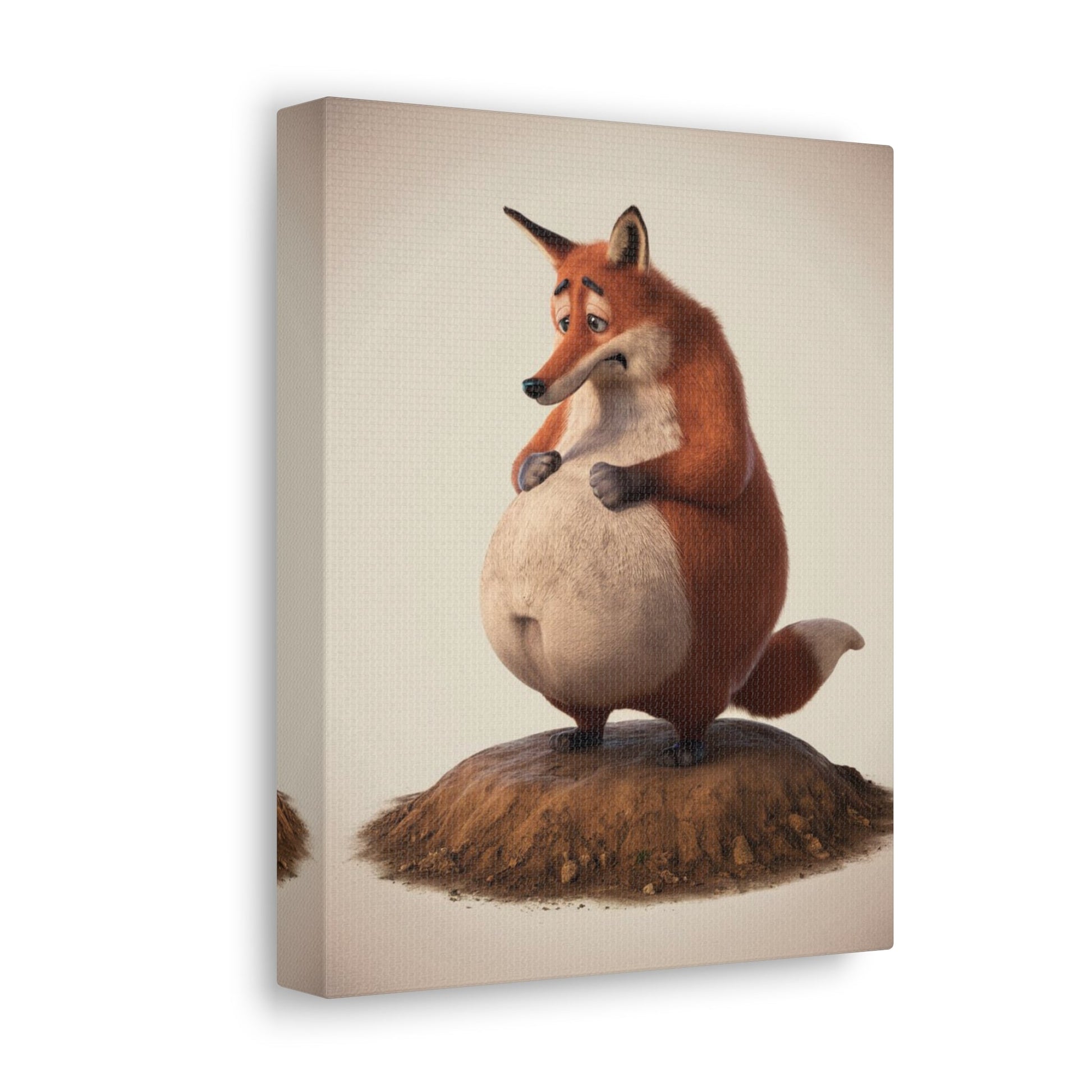 Sad Fat Fox Canvas Gallery Wraps - Busy Bee Bazaar