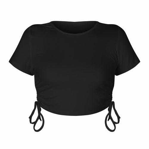 Sexy Crop Top with Drawstring Tie - Busy Bee Bazaar