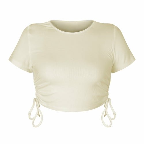 Sexy Crop Top with Drawstring Tie - Busy Bee Bazaar