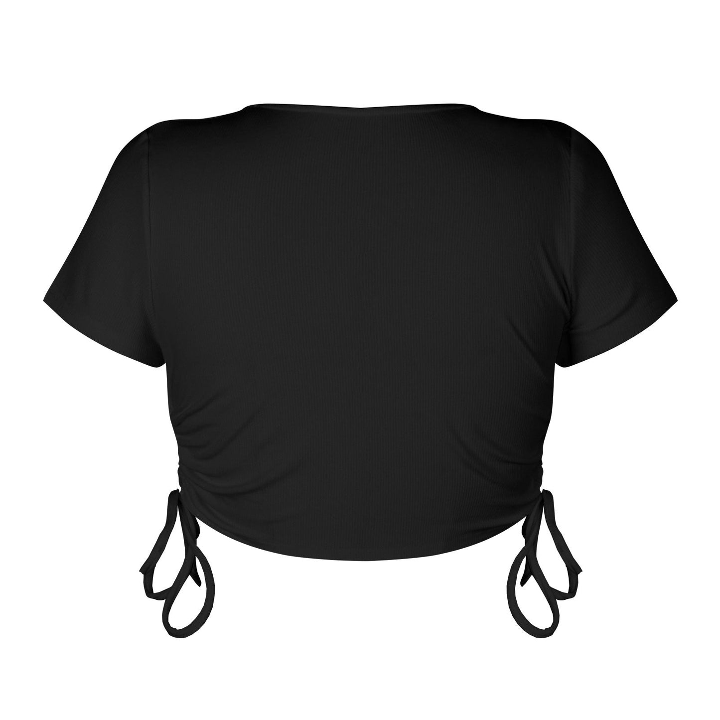 Sexy Crop Top with Drawstring Tie - Busy Bee Bazaar