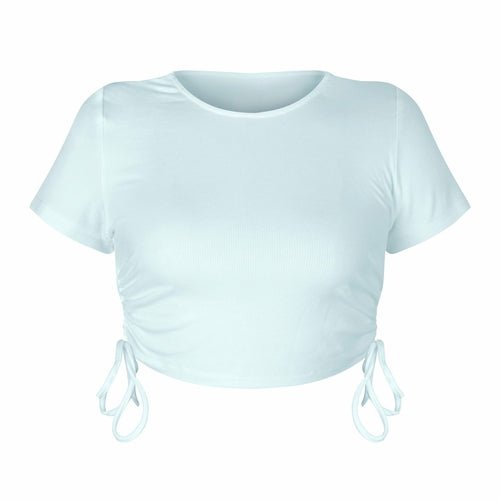 Sexy Crop Top with Drawstring Tie - Busy Bee Bazaar