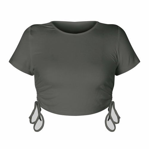 Sexy Crop Top with Drawstring Tie - Busy Bee Bazaar
