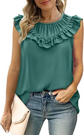 Sleeveless Chiffon Blouse with Elegant Pleats - Busy Bee Bazaar