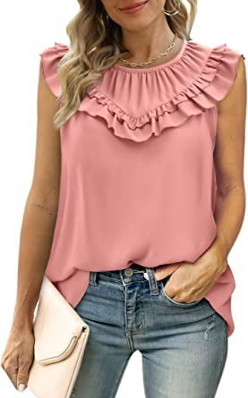 Sleeveless Chiffon Blouse with Elegant Pleats - Busy Bee Bazaar