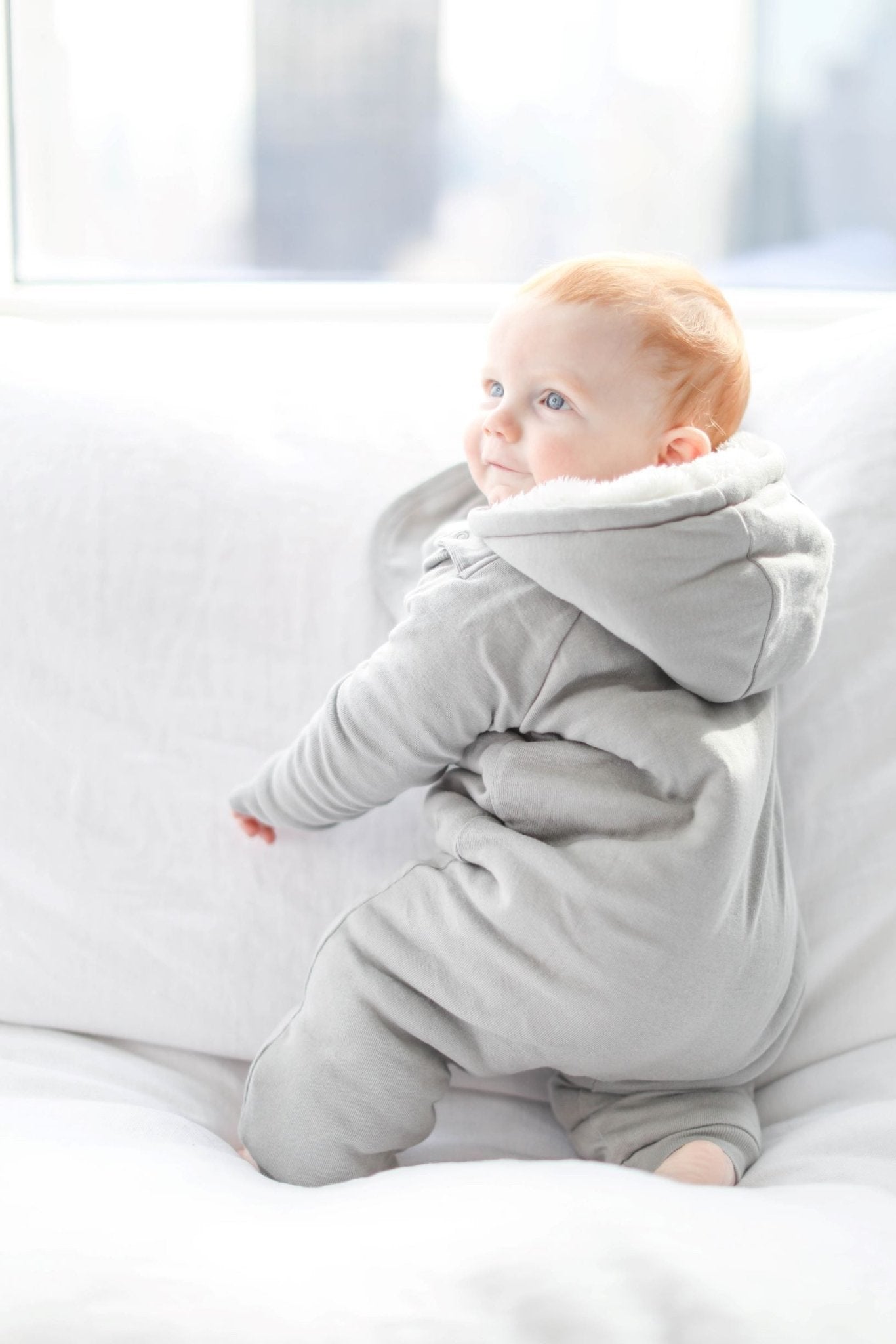 Smart Cuddly Jumpsuit + Bib - Gray - Busy Bee Bazaar