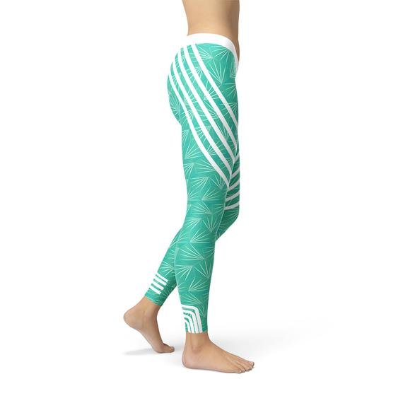 Turquoise Sports Leggings - Busy Bee Bazaar