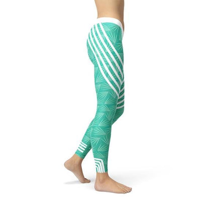 Turquoise Sports Leggings - Busy Bee Bazaar