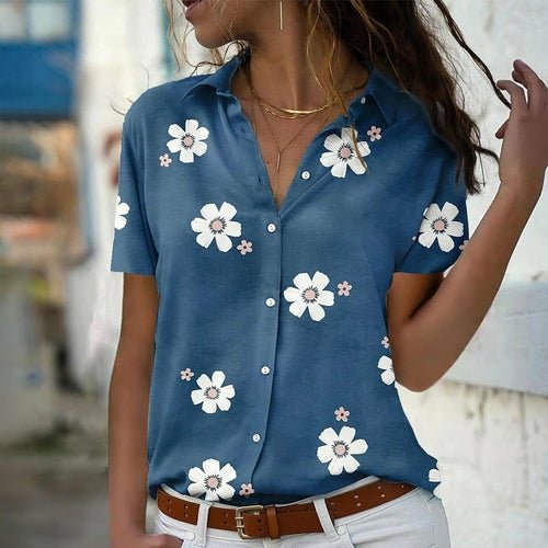 Women Shirt Loose Long Sleeve Shirt - Busy Bee Bazaar