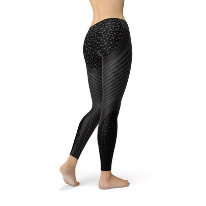 Womens Carbon Fiber Sports Leggings - Busy Bee Bazaar