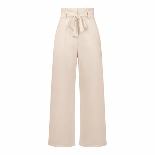 Women's Casual Wide-Leg Trousers with Belt - Busy Bee Bazaar