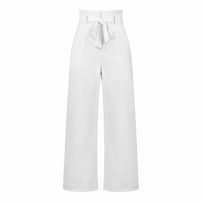 Women's Casual Wide-Leg Trousers with Belt - Busy Bee Bazaar