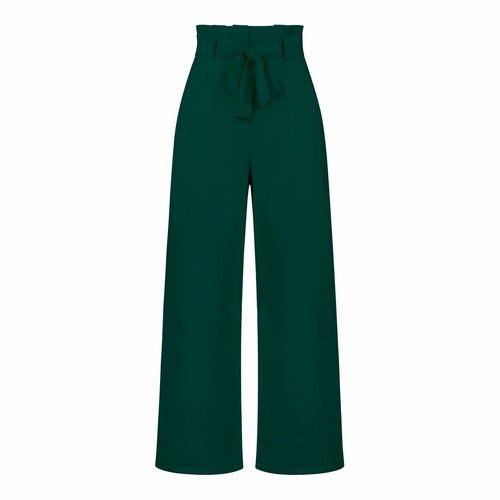 Women's Casual Wide-Leg Trousers with Belt - Busy Bee Bazaar