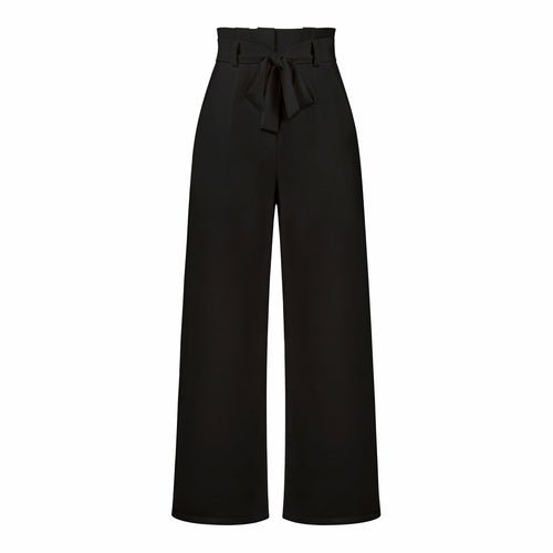 Women's Casual Wide-Leg Trousers with Belt - Busy Bee Bazaar