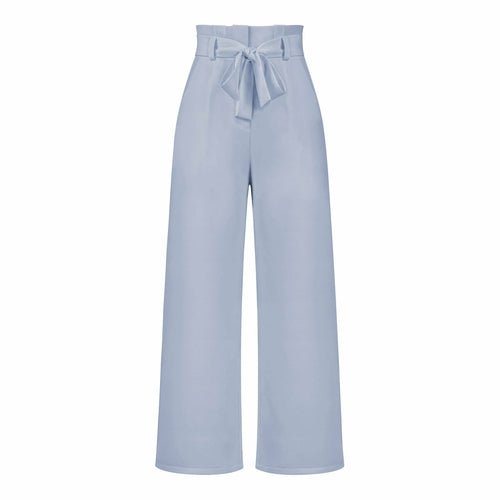 Women's Casual Wide-Leg Trousers with Belt - Busy Bee Bazaar