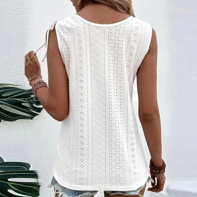 Women's Fashion T-Shirt Vest Summer Sleeveless Tank Tops Casual Solid - Busy Bee Bazaar