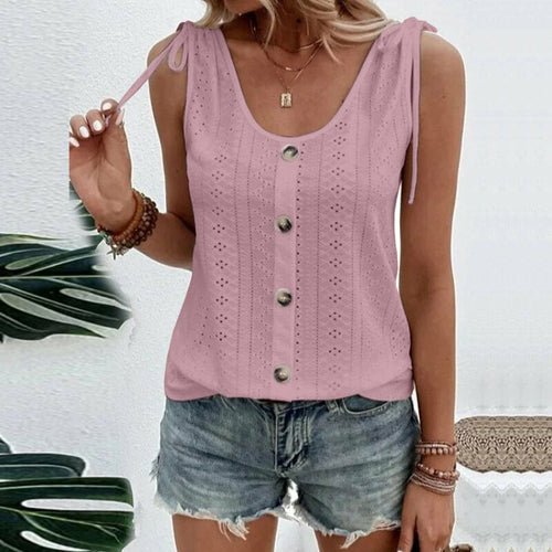 Women's Fashion T-Shirt Vest Summer Sleeveless Tank Tops Casual Solid - Busy Bee Bazaar