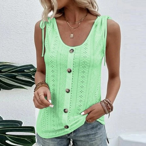 Women's Fashion T-Shirt Vest Summer Sleeveless Tank Tops Casual Solid - Busy Bee Bazaar