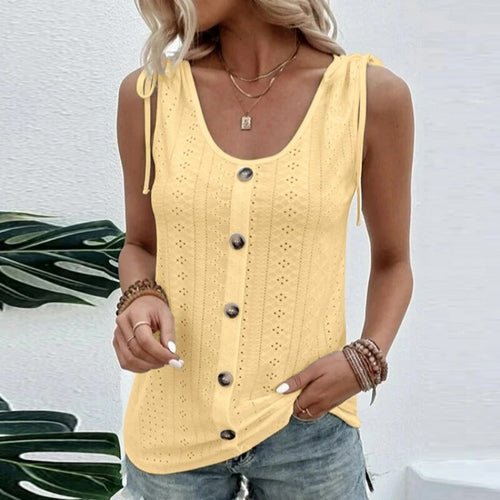 Women's Fashion T-Shirt Vest Summer Sleeveless Tank Tops Casual Solid - Busy Bee Bazaar