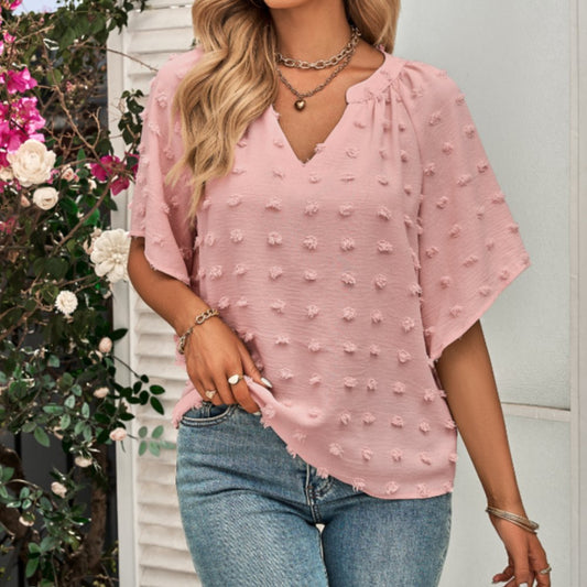 Womens V Neck Batwing Summer Top - Busy Bee Bazaar
