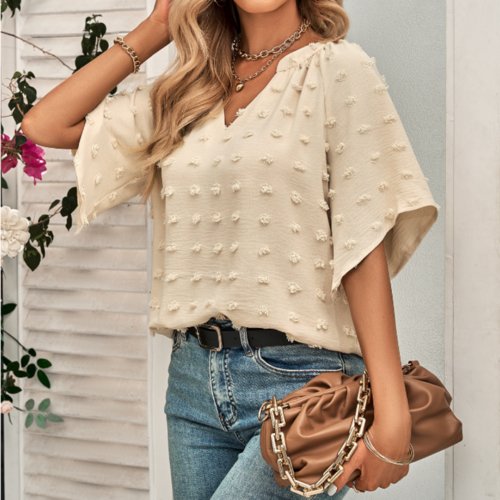 Womens V Neck Batwing Summer Top - Busy Bee Bazaar
