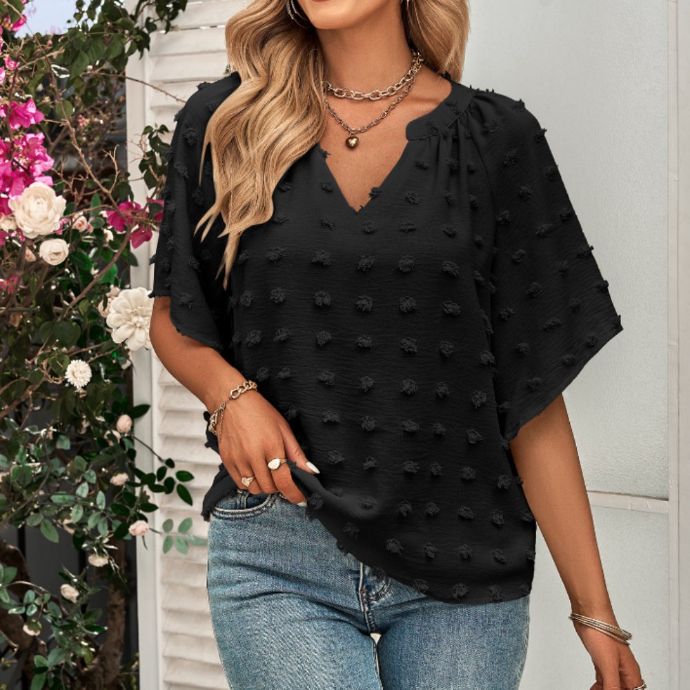 Womens V Neck Batwing Summer Top - Busy Bee Bazaar