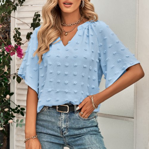 Womens V Neck Batwing Summer Top - Busy Bee Bazaar